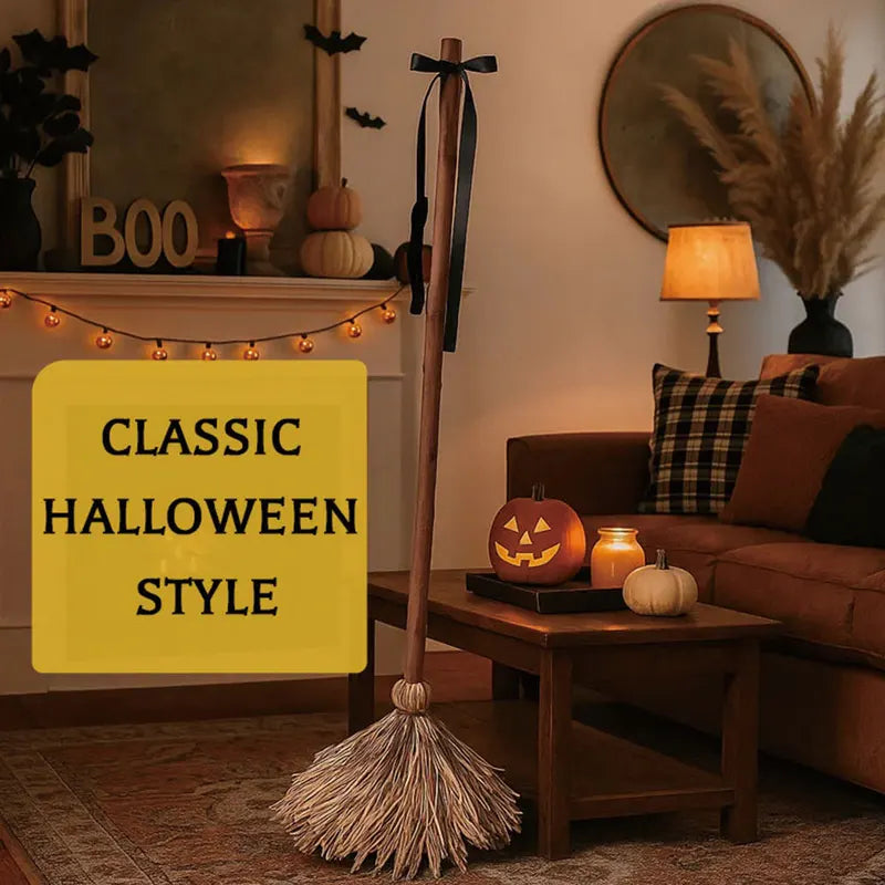 Haunted Floating Witch's Broomstick Prop for Halloween Party