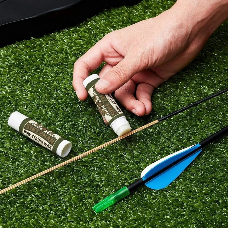 Archery Bow String Wax for Compound and Recurve Bows - Lubricant Prevents Fraying, Protects Strings
