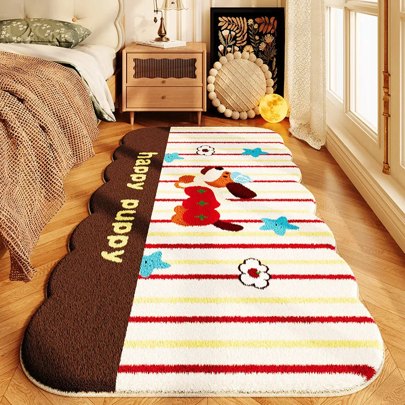 Maillard Cartoon Style Rug - Soft Non-Slip Home Decor for Bedroom & Living Room