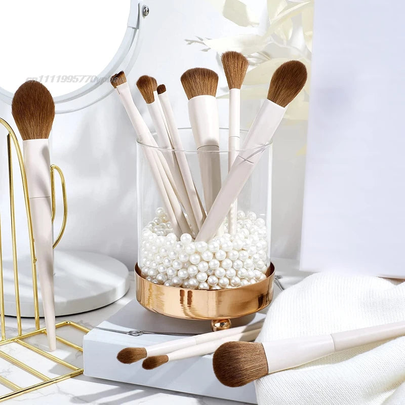 14-Piece Makeup Brush Set with Synthetic Bristles for Face Eyeshadow Contour & Highlight