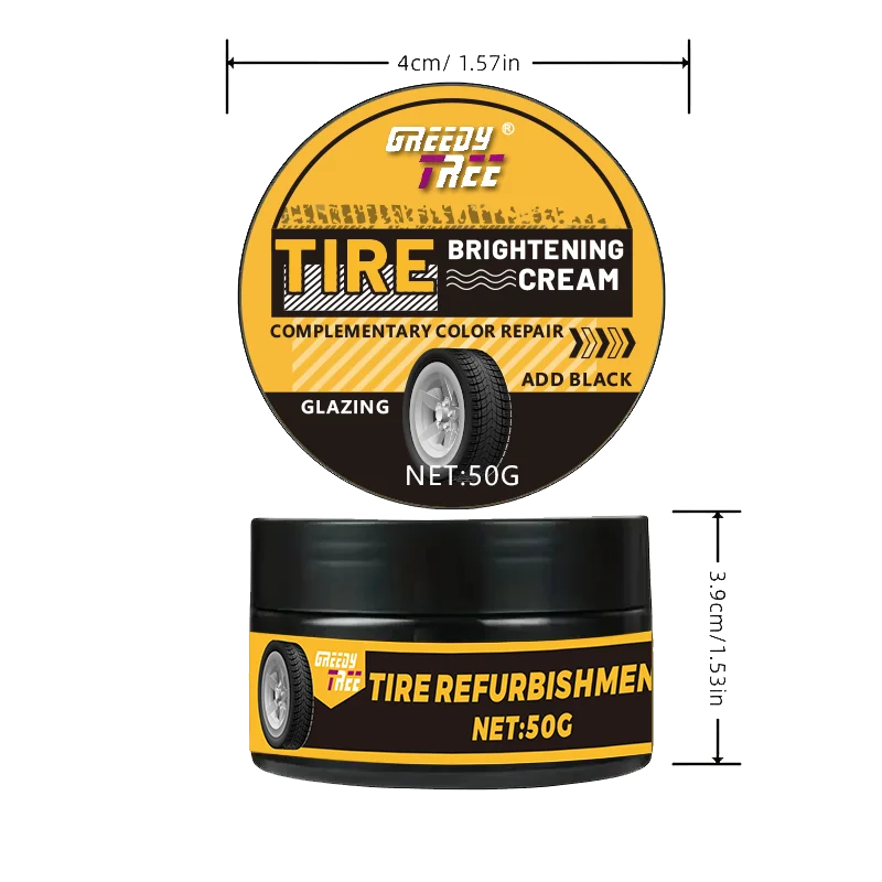 Car Tire Gloss Wax - UV Resistant Restores Shine on Rubber & Plastics