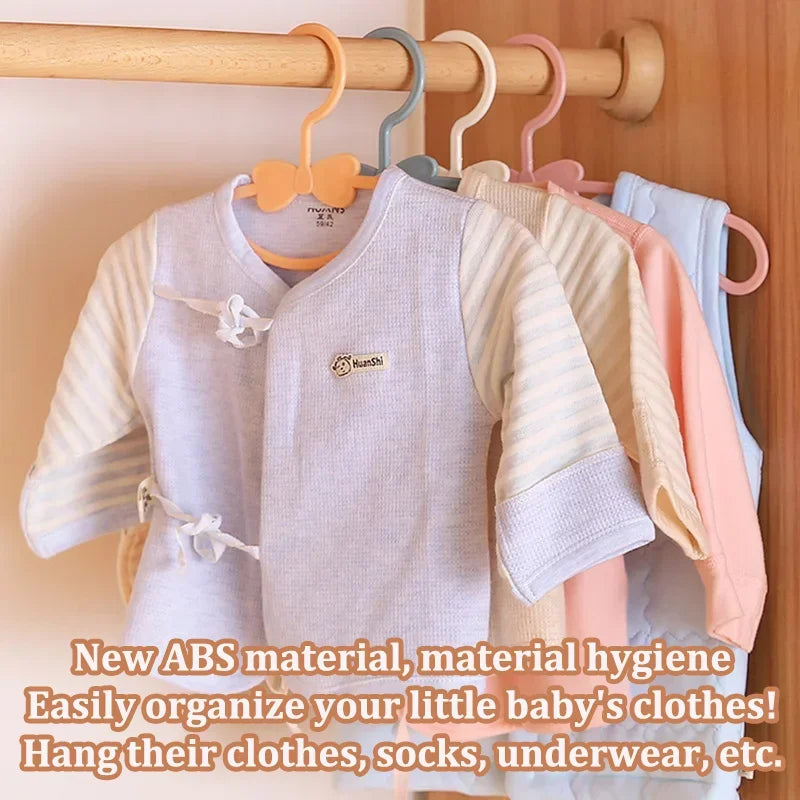 Baby Clothes Hangers 10-Pack Kids Wardrobe Display Clips Non-Toxic Plastic