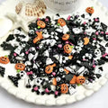 Halloween 3D Resin Nail Charms Set - Pumpkin Ghost Skull Bat Cat Decorations for Manicure