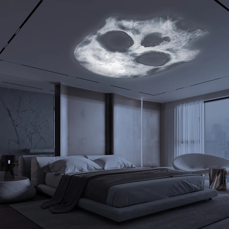 USB Skull Projection Night Light - Creative Halloween Bedroom Decor