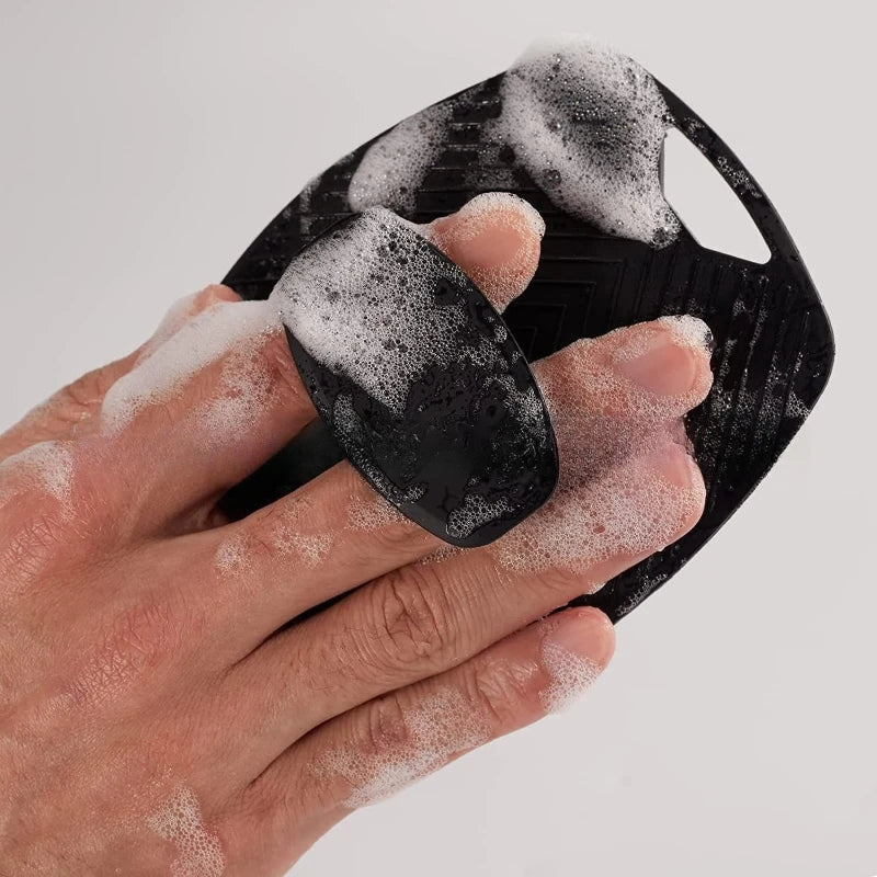 Oval Silicone Shower Brush for Gentle Exfoliation, Easy to Clean & Rinse