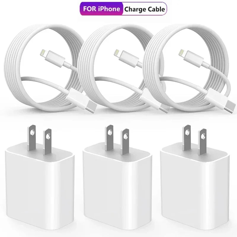 20W USB C Fast Charger with 3.3Ft Cable for iPhone and Android Devices