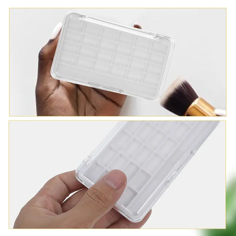 Refillable Eyeshadow Palette Organizer 24-Grid Makeup Storage Case - Travel Friendly