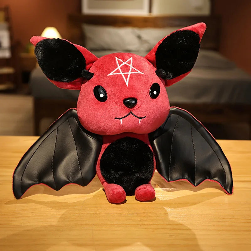 25cm Halloween Plush Demon Bat Toy for Boys and Girls - Soft Cartoon Bat Model for Christmas & Halloween Gifts