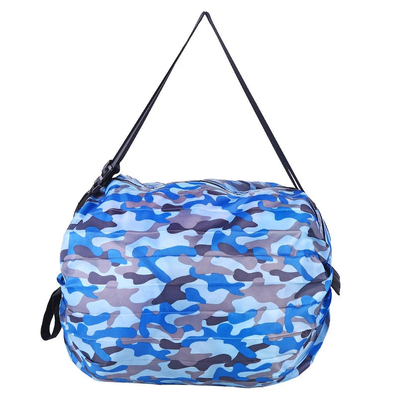 Large Capacity Foldable Travel Storage Bag with Handle - Camouflage Shopping Tote