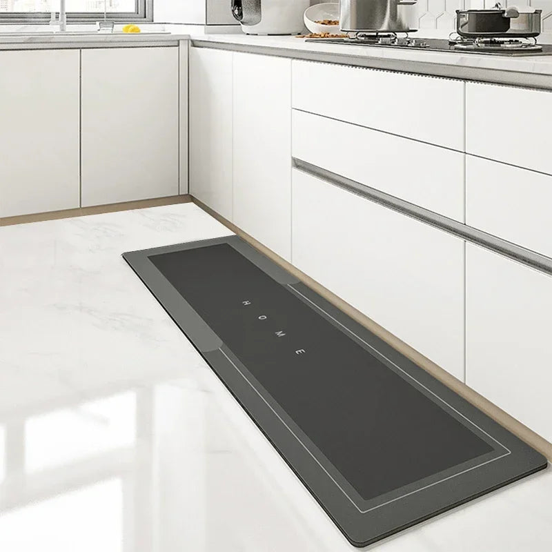 Diatomite Kitchen Rug Non-slip Absorbent Floor Mat for Entrance, Living Room & Bathroom