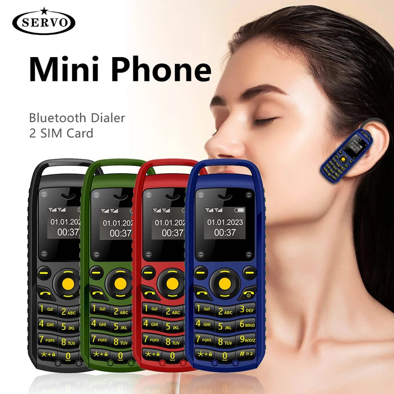 Mini Mobile Phone with Dual SIM, Bluetooth Dialing, Blacklist Block, 2G GSM