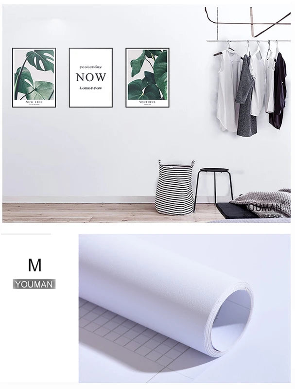 Matte PVC Self-Adhesive Wallpaper for Renovation & Furniture Decoration