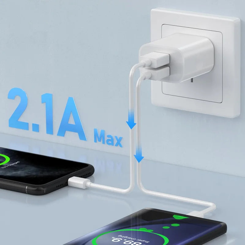 Universal Travel USB Wall Charger 5V 2A Dual Port Power Adapter AU Plug