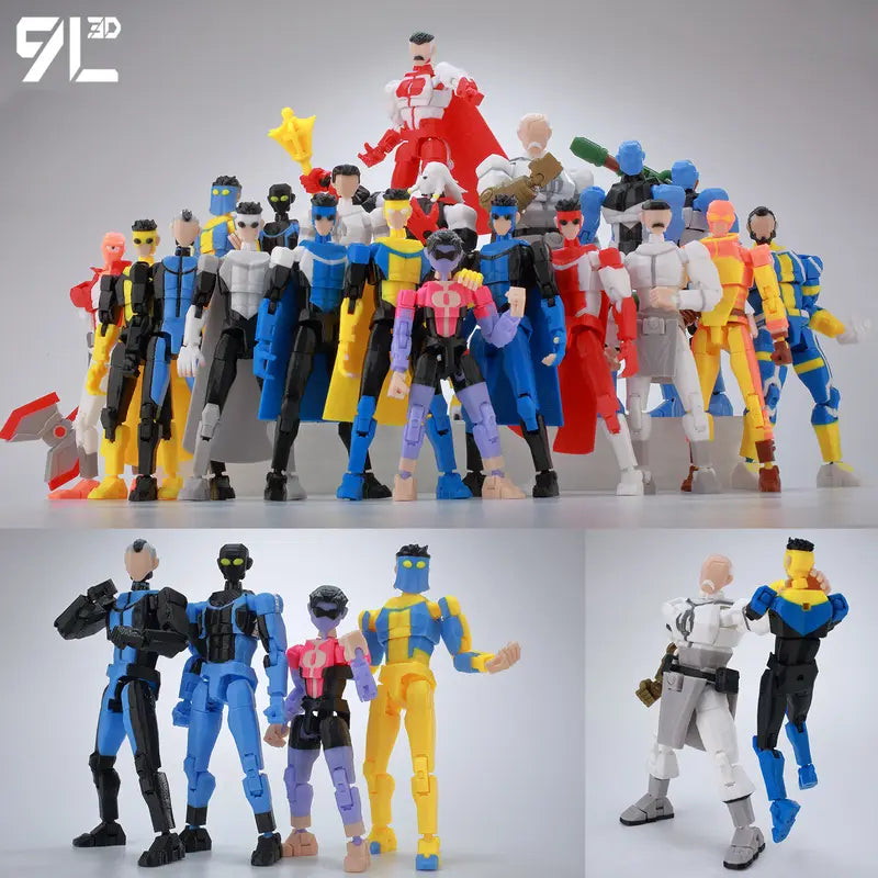 Superhero Action Figure Collectible Toy with Interchangeable Parts - 14cm