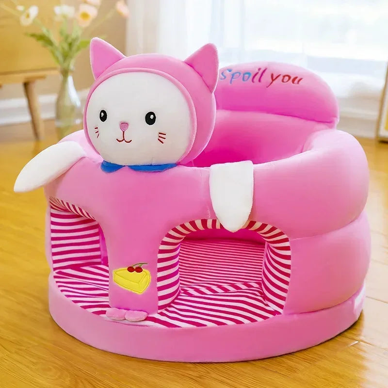 Baby Sofa Cover Plush Child's Feeding Chair Cushion with Back Support