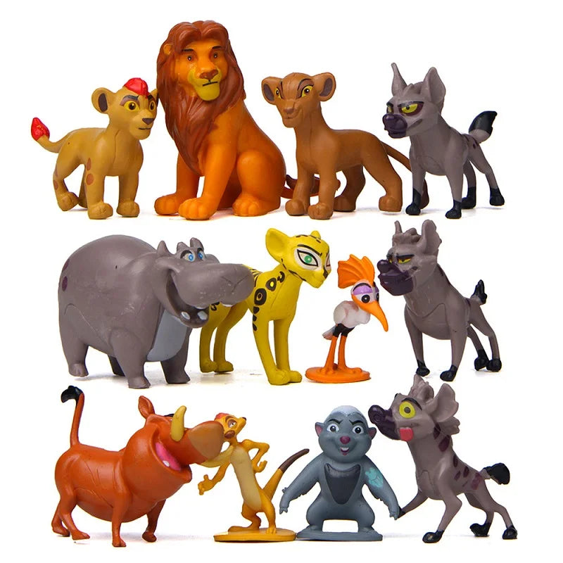 Anime Lion Guard Action Figures Set - Kion Simba PVC Toys 12 Pieces