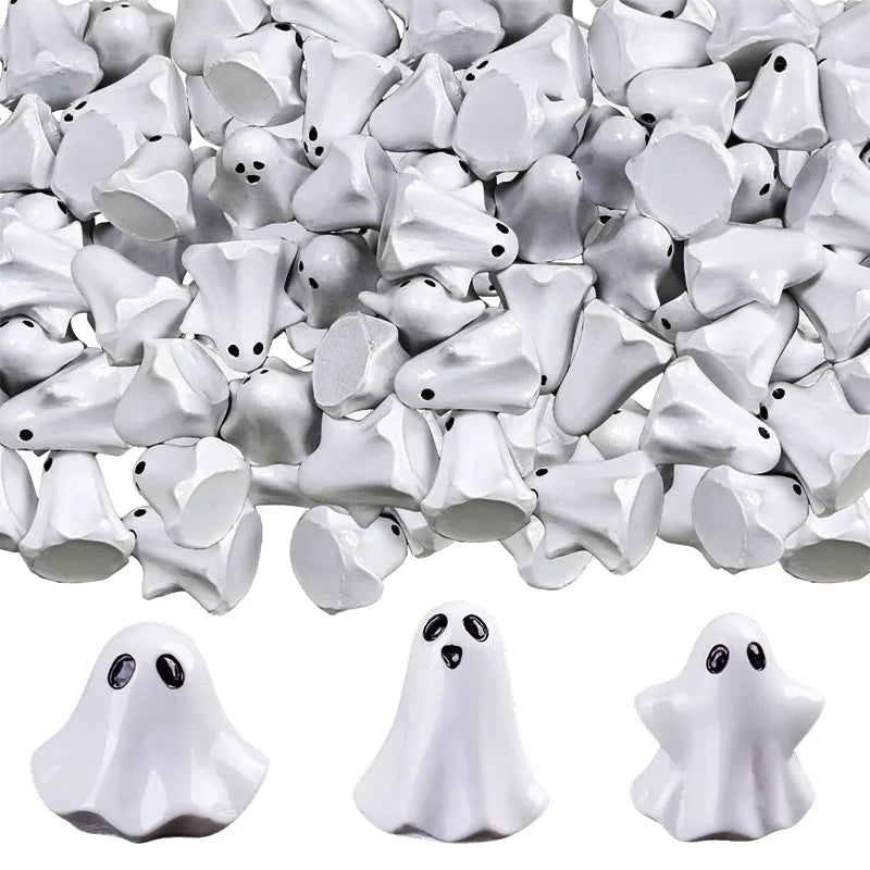 Mini Resin Ghost Figurines for Halloween Decor, Spooky Micro Landscape Set - 5 or 10 Pieces