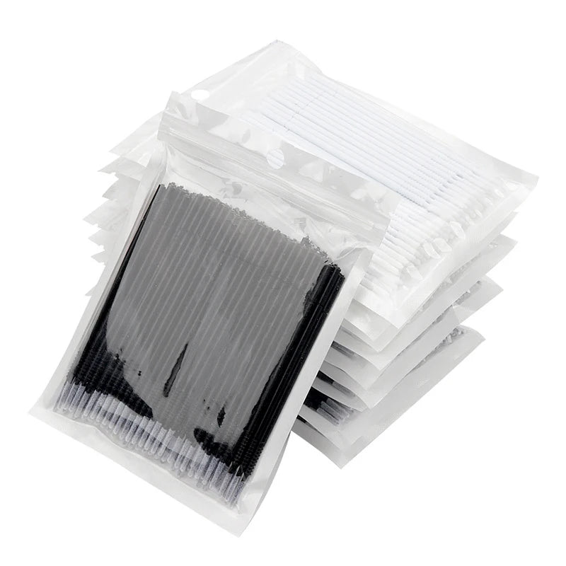 100pcs Micro Makeup Brush Set for Lash Extensions and Precision Application