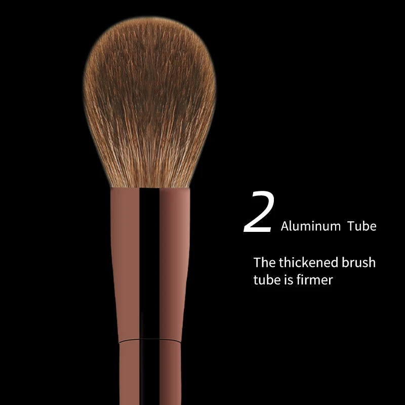 Mini Portable Makeup Brush Set - 7 Soft Animal Hair Brushes for Face Eyeshadow Blush Powder