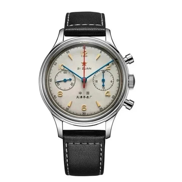 Men's Vintage Pilot Automatic Watch 42mm Waterproof Retro Chronograph