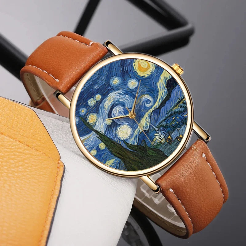 Fashion Women's Quartz Watch with Leather Strap - Elegant Casual Wristwatch