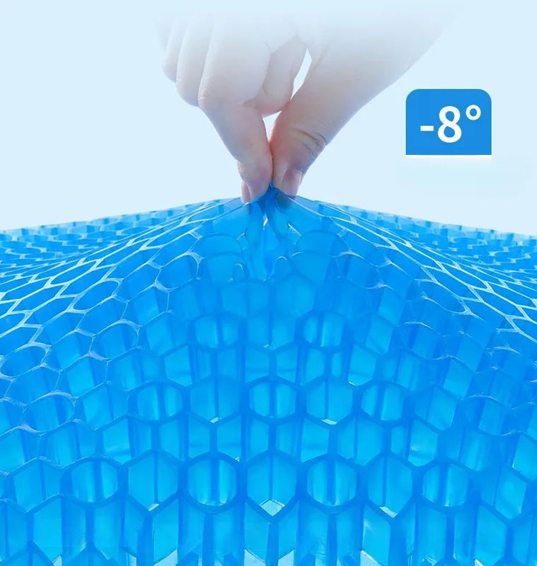 Breathable Honeycomb Gel Cooling Cushion for Office & Car Chairs - Summer Use