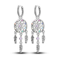 Sterling Silver Sparkling Wings Earrings for Women Drop Jewelry Party Gift