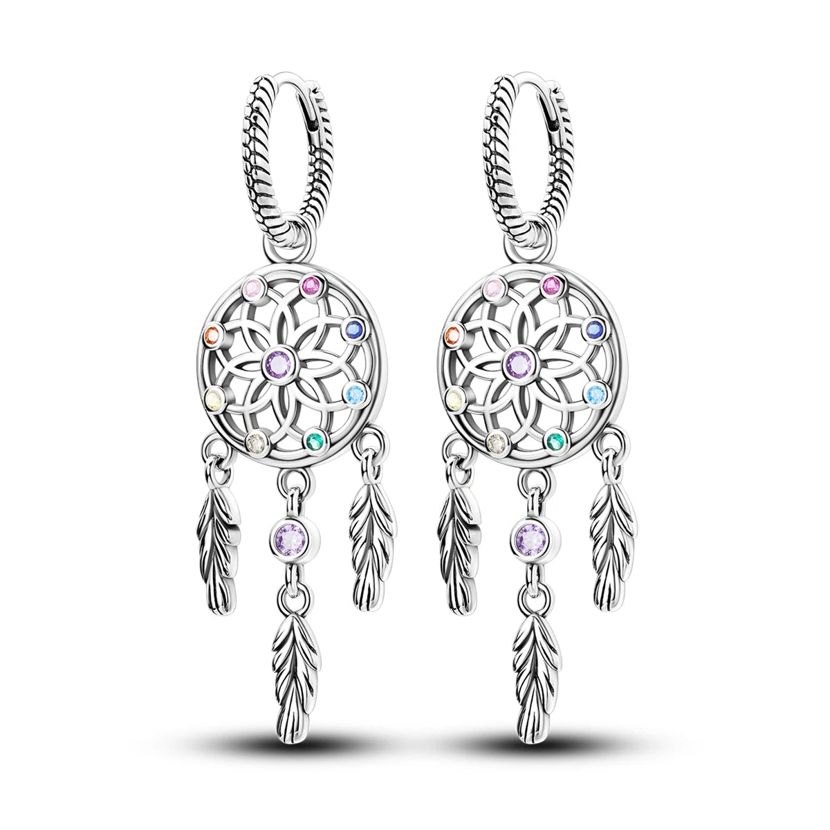 Sterling Silver Sparkling Wings Earrings for Women Drop Jewelry Party Gift