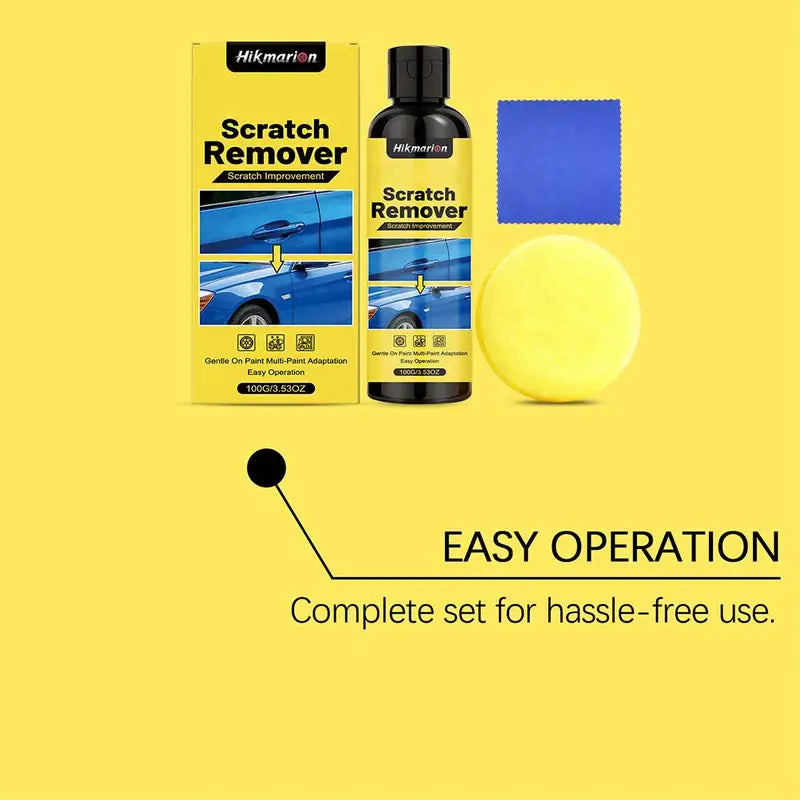 Car Scratch Repair Wax Kit with Sponge Applicator for Auto Paint Restoration