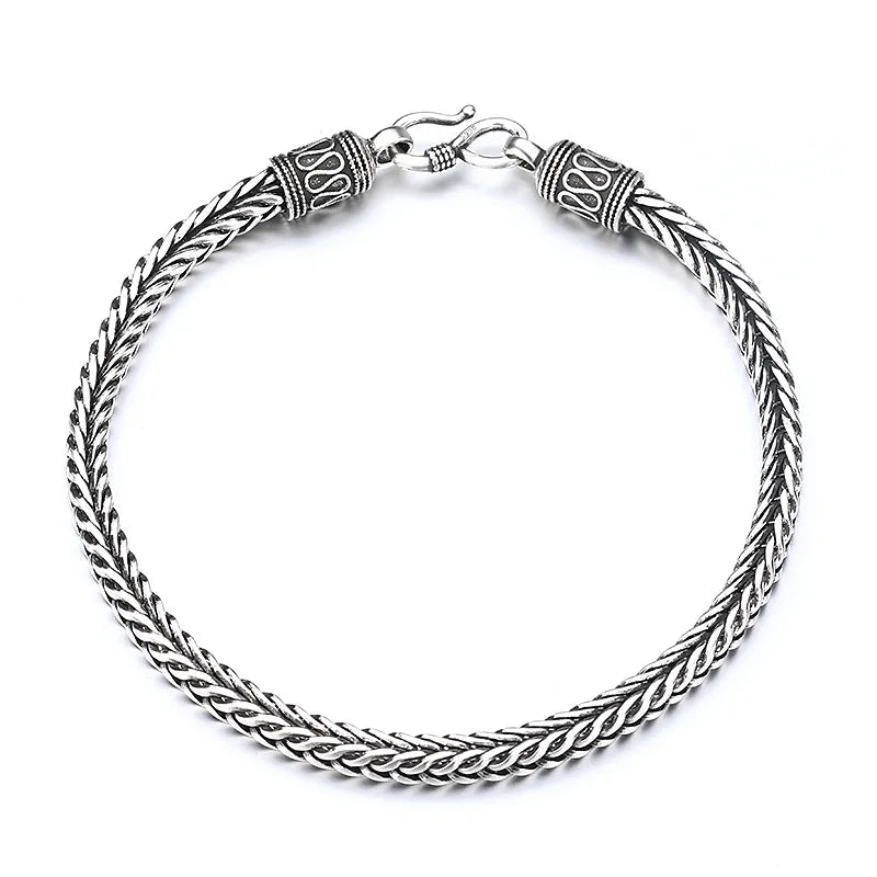 925 Sterling Silver Bracelet Chain for Men Women Luxury Wedding Jewelry