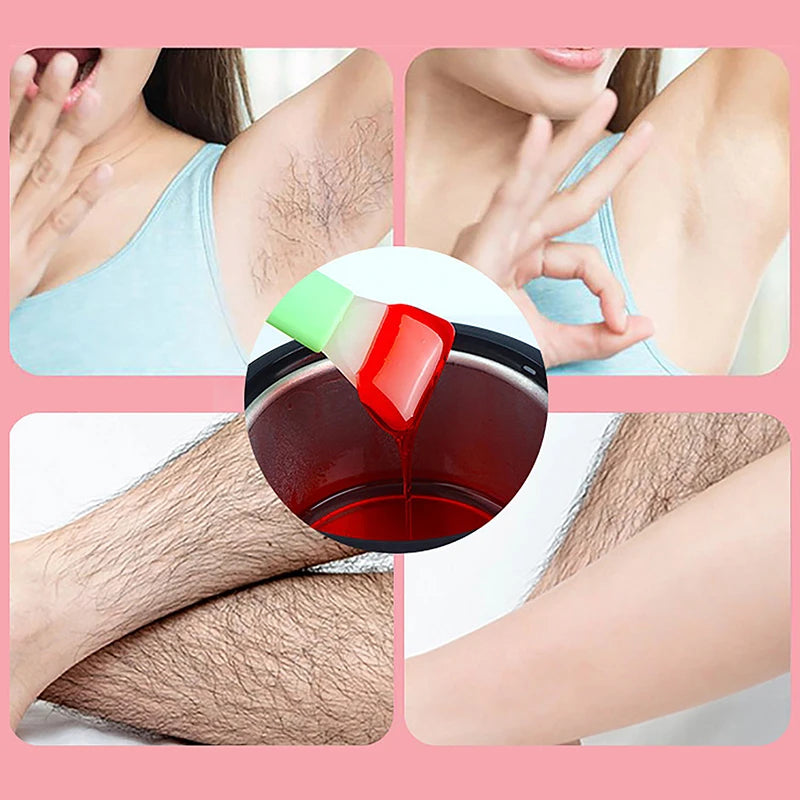 Double Head Silicone Waxing Spatulas - Non-stick Hair Removal Applicators for Body and Face