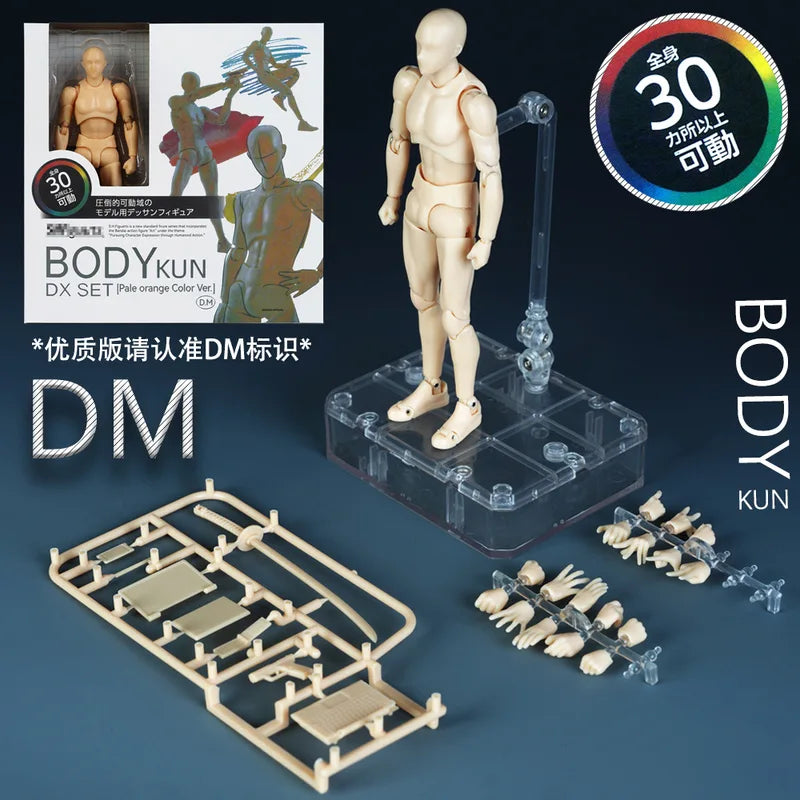 Movable Action Figure Toy Model - Male Female Anime Mannequin with Joints - Multiple Colors