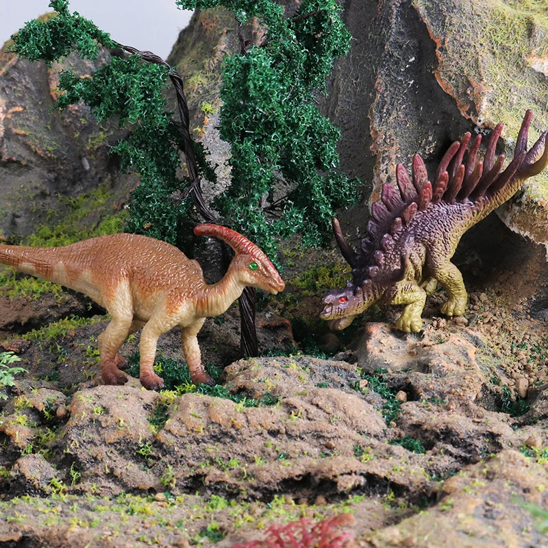 12Pcs Jurassic Dinosaur Action Figures Set - Velociraptor, T-Rex, Stegosaurus PVC Kids Toy