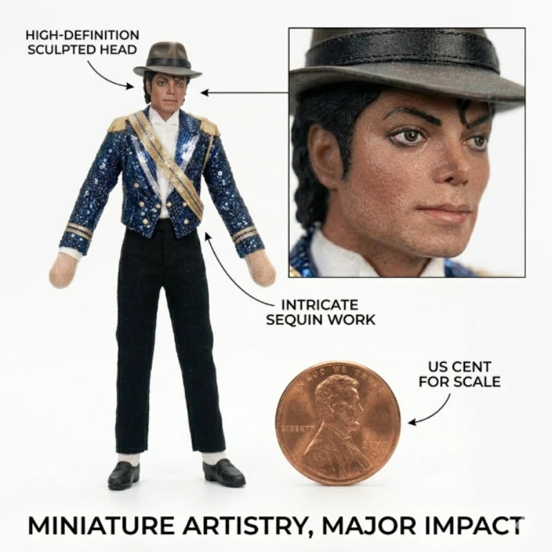 Michael Jackson Cosplay Plush Doll - Abstract Joint Mobility Soft Toy for Room Decor & Collection