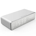 Wireless Charging Alarm Clock with Digital Thermometer & Time Display