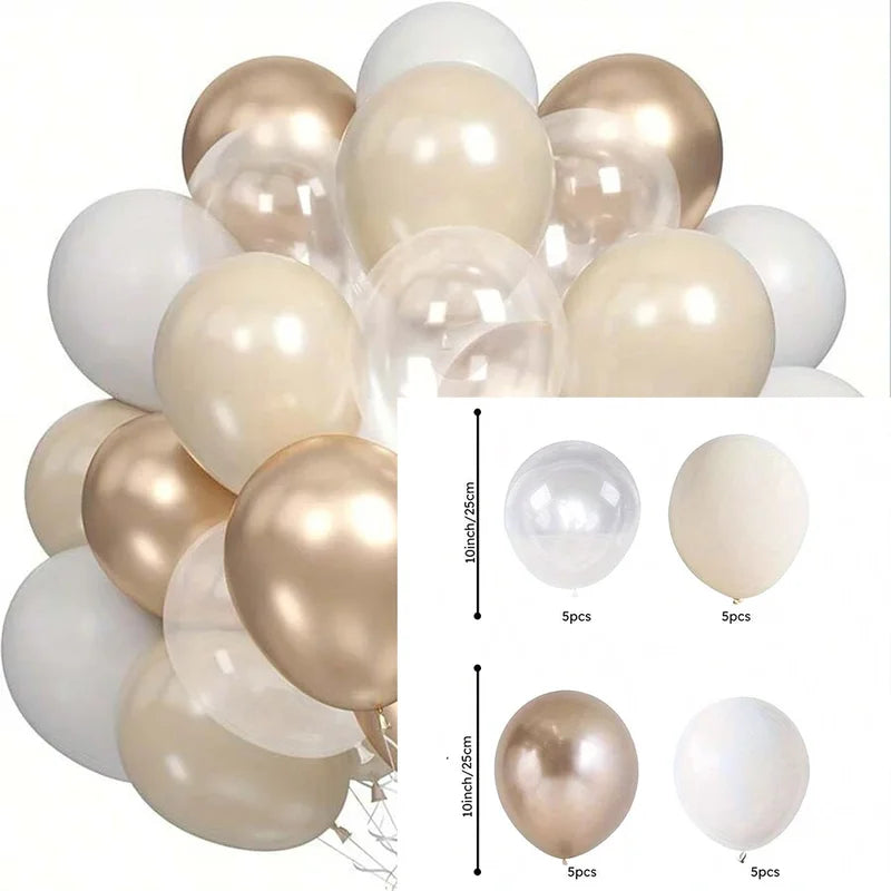 20 Piece Latex Balloon Set for Wedding Party and Celebration Decorations