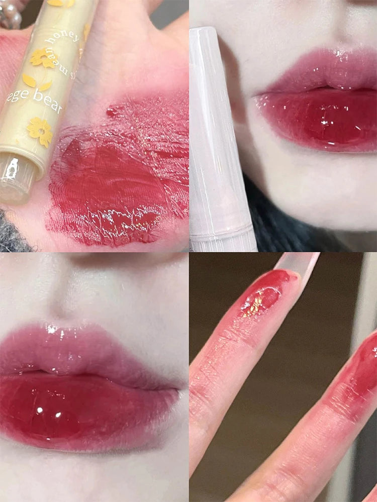 Moisturizing Lip Gloss Pen - Jelly Love Lipstick with Mirror and Vibrant Colors