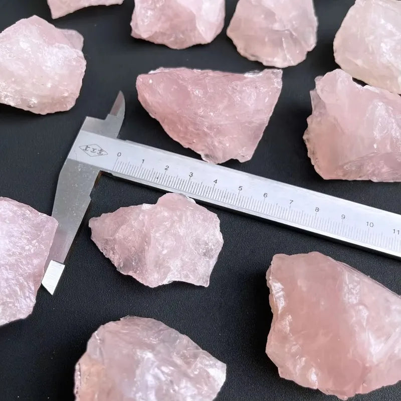 Natural Raw Crystal Stones for Healing & Meditation - Rose Quartz & Quartz Varieties