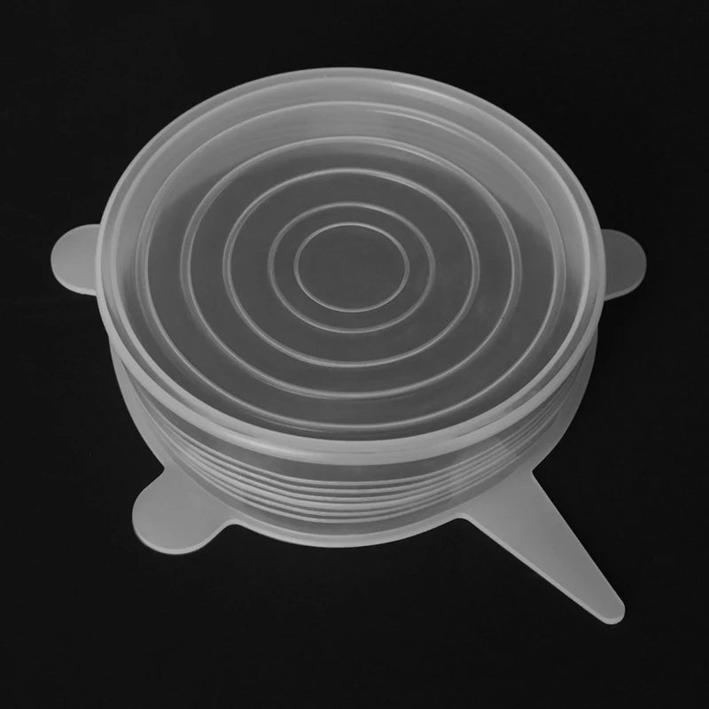 Reusable Silicone Food Covers Set - Heat-Resistant Kitchen Bowl Lids