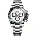 Men's Multifunctional Quartz Watch with Dot and Line Display - Silver