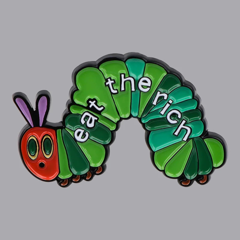 Eat Rich Enamel Pin Brooch - Funny Jewelry Gift for Backpack & Clothing
