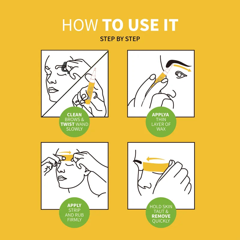 Gentle Hair Removal Wax for Sensitive Skin - Soft Wax for Eyebrows & Upper Lip