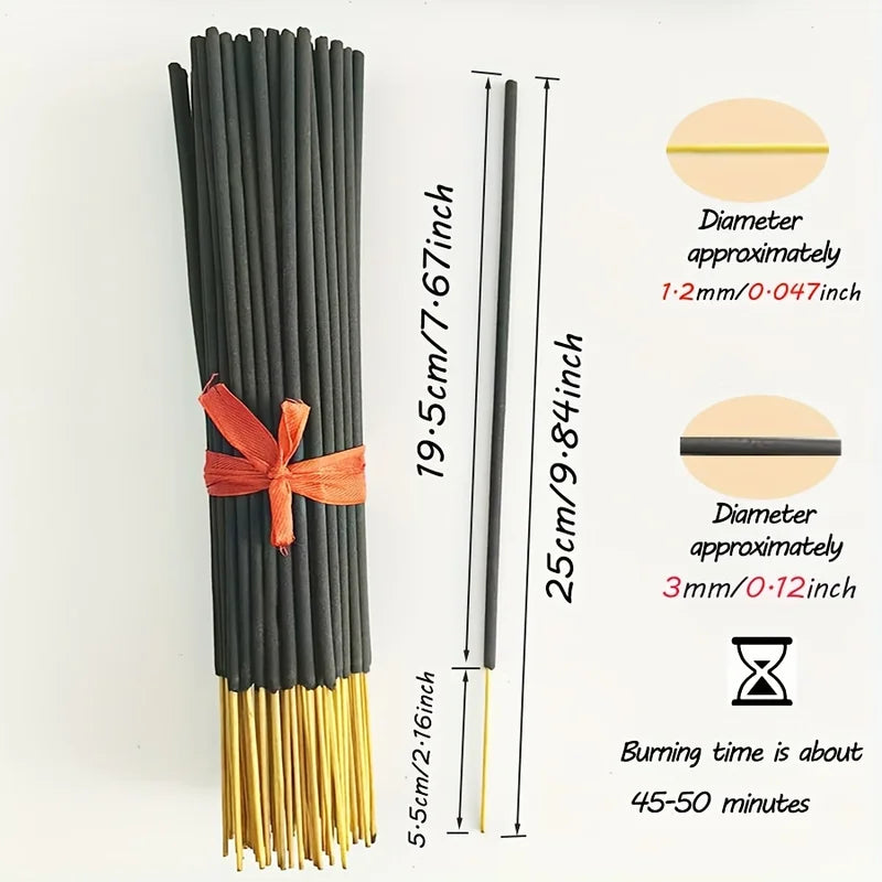 Long Burn Incense Sticks - Japanese Cherry Blossom Scent, 12.7 Inches, 100 Count