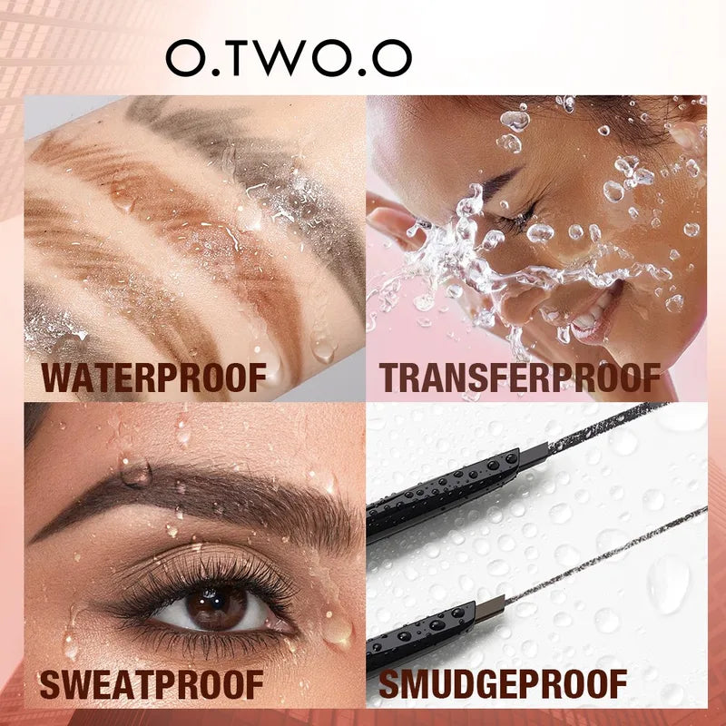3-in-1 Waterproof Eyebrow Pencil with Trimmer & Spoolie - Precise Brow Definer