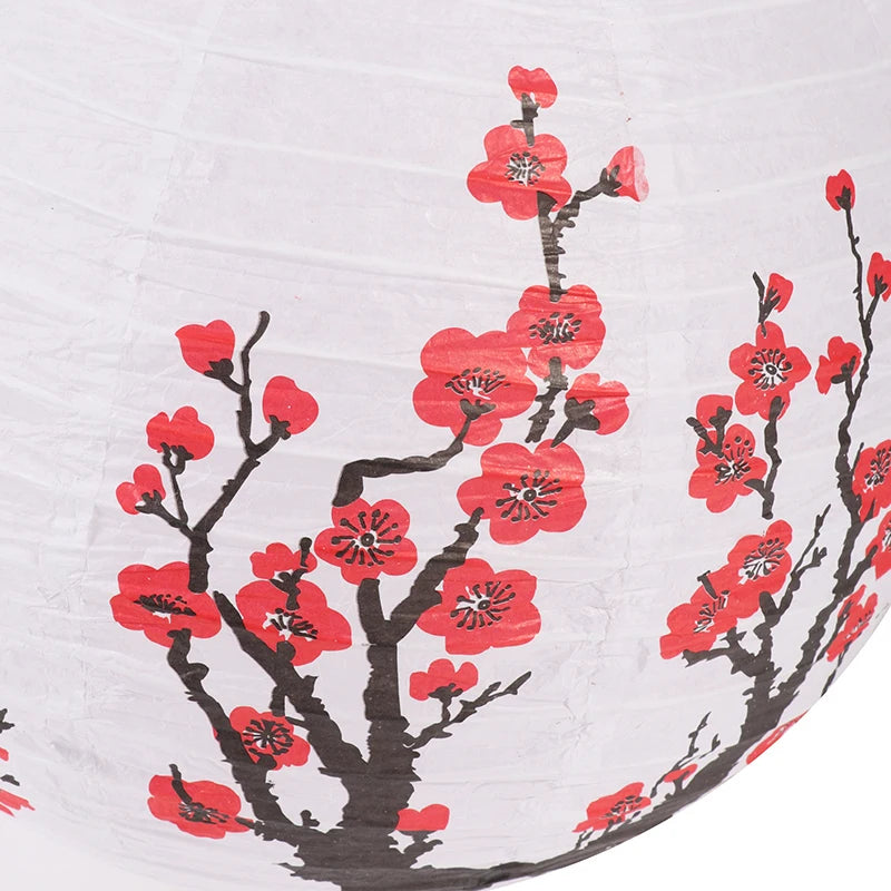 Plum Blossom Paper Lanterns - Chinese Japanese Style Outdoor Garden Decor