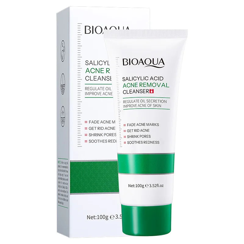 Salicylic Acid Facial Cleanser for Acne & Oil Control - Face Wash Foam