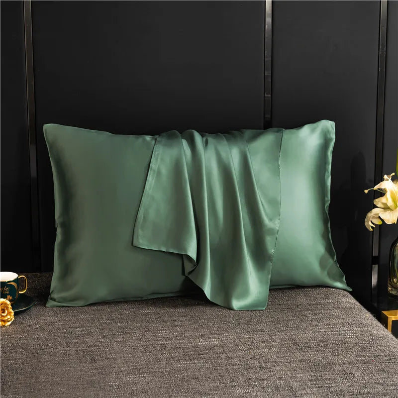 Natural Mulberry Silk Pillowcase - High-Quality Solid Color Bedding Cover