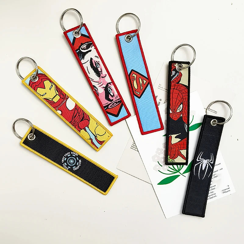 Anime Key Chains for Fans - Manga Embroidery Fashion Key Tag Gift Accessory