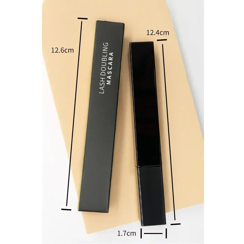Waterproof Black Mascara with Silicone Brush - 8g Vegan Eyelash Lengthening & Smudge-Free