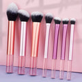 12-Piece Professional Makeup Brush Set with Sponges & Puff - Travel Friendly